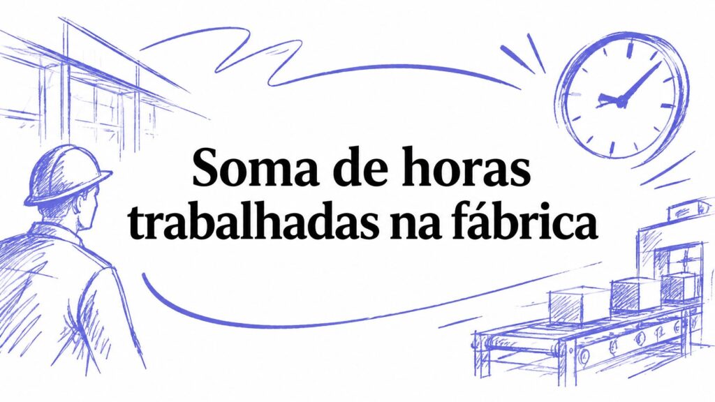 Soma de horas trabalhadas na fábrica